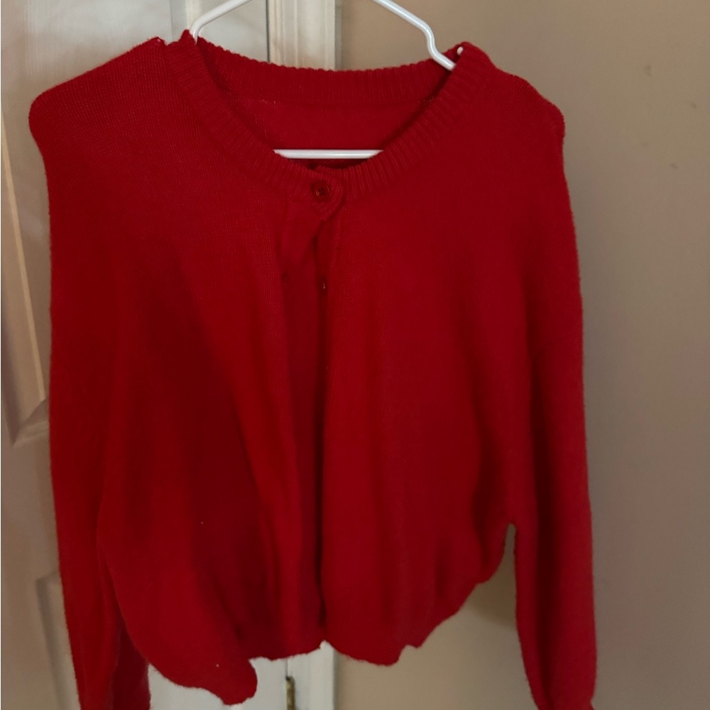 Daily Drills Red Cardigan
